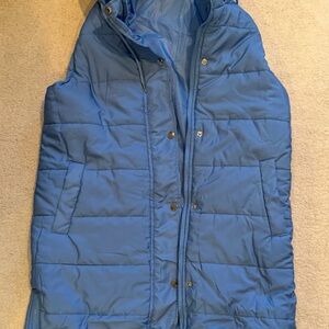 Blue Quilted Puffer Vest